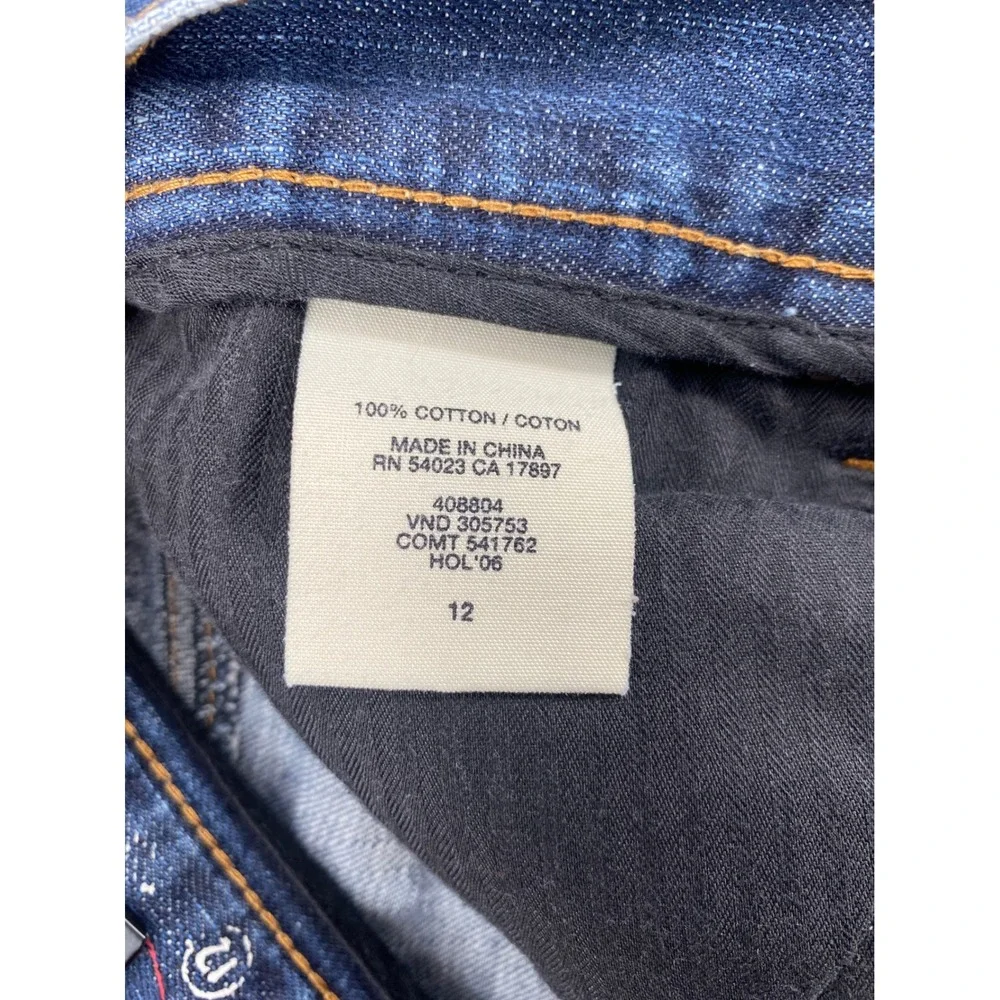 Gap 1969 Denim Mini Skirt Womens Size 12 Blue Medium Wash 5-Pocket Casual Cotton